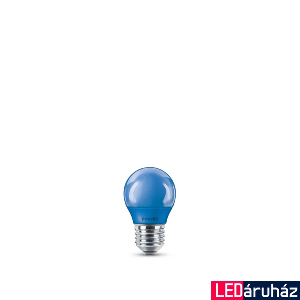 PHILIPS E27 kisgömb P45 LED fényforrás, Kék, 8718696748626