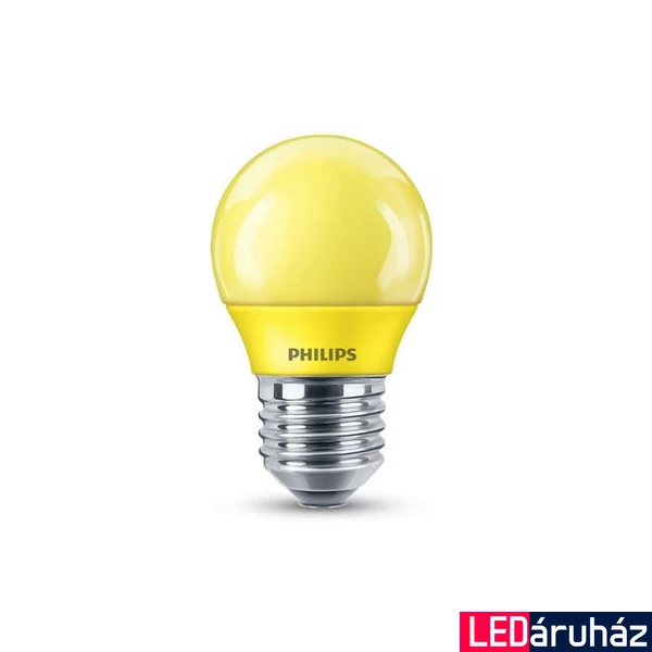 PHILIPS E27 kisgömb P45 LED fényforrás, Sárga, 8718696748602