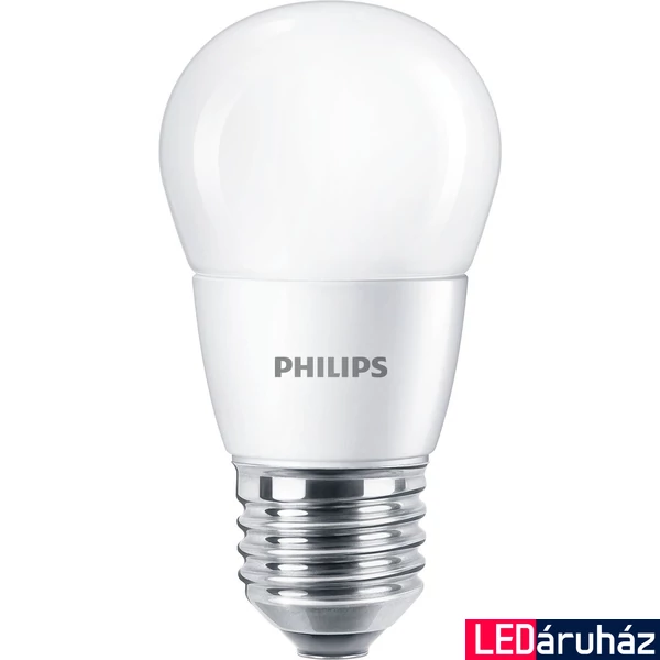 PHILIPS E27 kisgömb P48 LED fényforrás, 2700K melegfehér, 7 W, 8719514309661