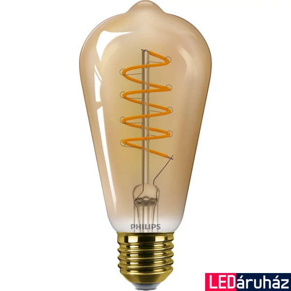 PHILIPS E27 ST64 LED fényforrás, 1800K ultra-melegfehér, 4 W, 8719514315457