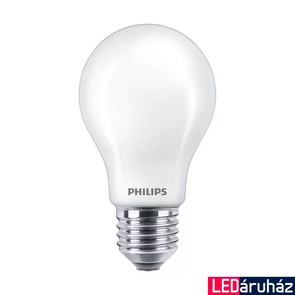 PHILIPS E27 normál izzó A60 LED fényforrás, 4000K természetes fehér, 10,5 W, 1521  lm, CRI 80, 8718699704148