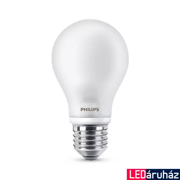 PHILIPS E27 normál izzó A60 LED fényforrás, 4000K természetes fehér, 7 W, 806 lm, 300°, CRI 80, 8718696705438