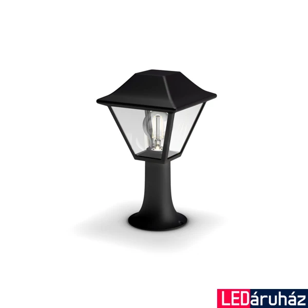 Philips Alpenglow fekete kültéri állólámpa E27 foglalattal, max. 60W, IP44, 30,2 cm magas, 1649630PN
