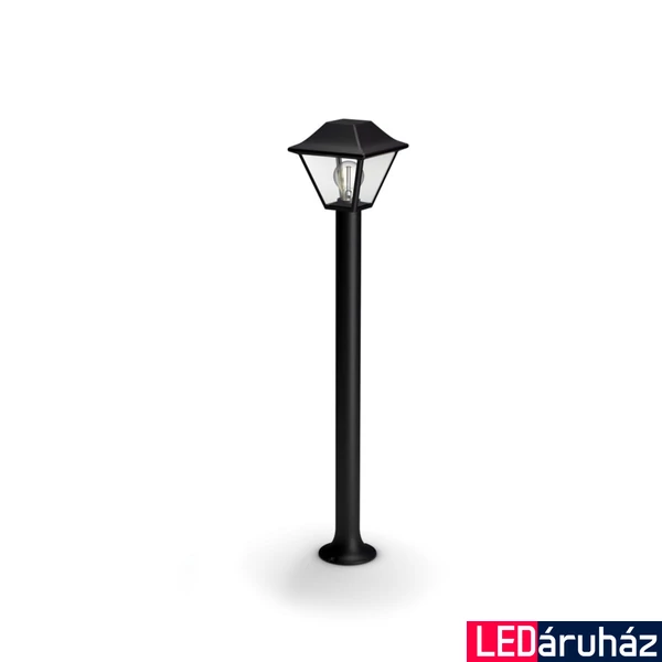 Philips Alpenglow fekete kültéri állólámpa E27 foglalattal, max. 60W, IP44, 89,9 cm magas, 1649730PN