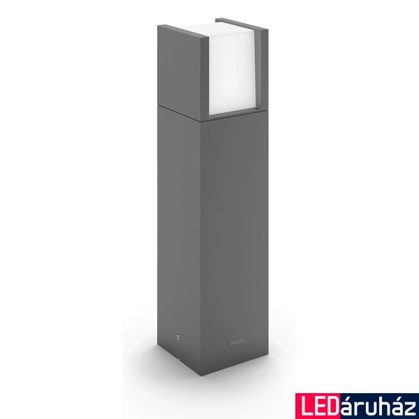 Philips Arbour kültéri álló LED lámpa, antracitszürke, 1 x 6W, 600 lm, 2700K melegfehér, 400 mm magas, 164629316