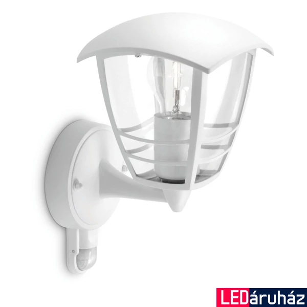 Philips Creek mozgásérzékelős  kerti kültéri fali lámpa, E27 foglalat, fehér, 153883116