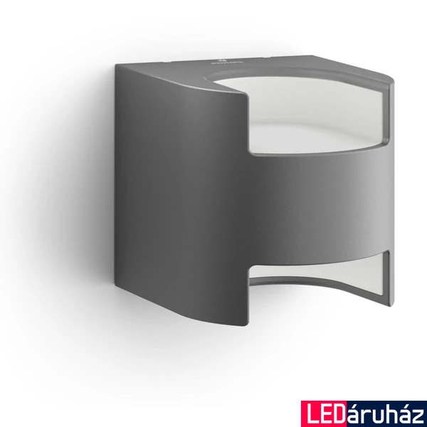Philips Grass kültéri falra szerelhető LED lámpa, antracitszürke, 2 x 4.5W, 2700K melegfehér, 173219316