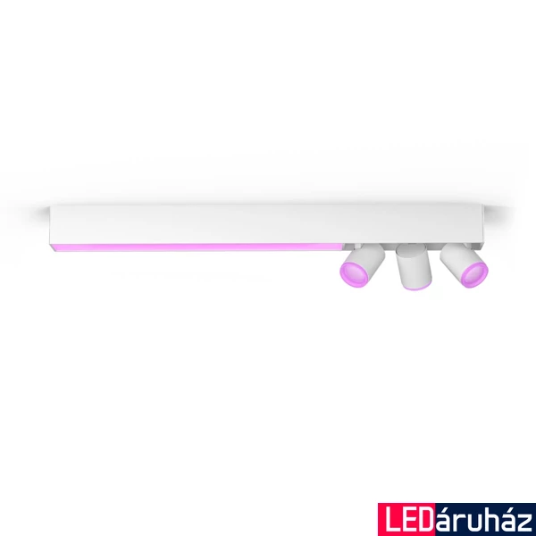 Philips Hue Centris fehér mennyezeti spotlámpa, 3 spotfejjel, White and Color Ambiance, beépített LED + 3x6W GU10 LED fényforrás, 3550lm, RGBW 2000-6500K, 5060931P7