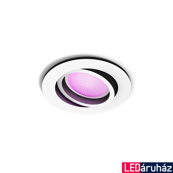 Philips Hue Centura fehér süllyesztett spotlámpa, kör, White and Color Ambiance, 1x6W, 350lm, RGBW 2000-6500K, 1xGU10 LED fényforrás, 8719514338647