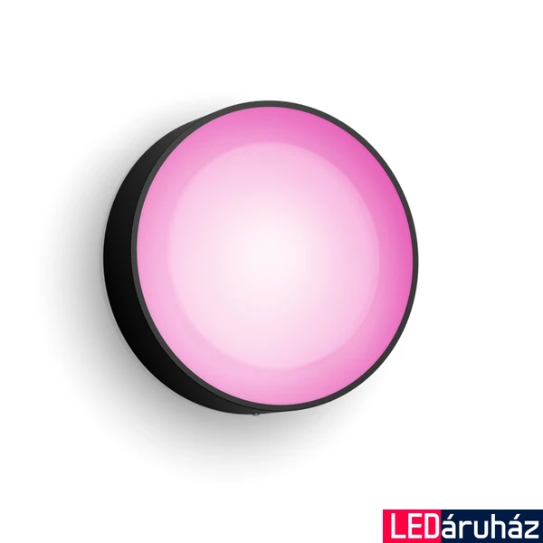 Philips Hue Daylo kültéri fekete fali/mennyezeti lámpa, White and Color Ambiance, 15W, 1050lm, RGBW 2000-6500K, IP44, 1746530P7