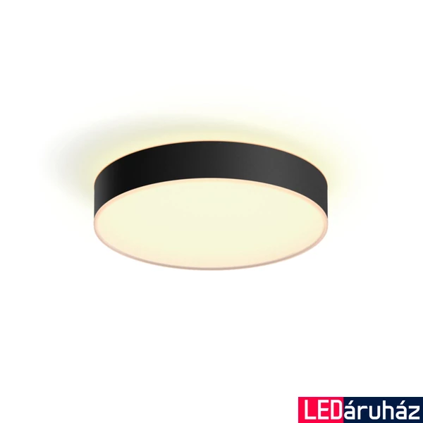 Philips Hue Enrave M fekete mennyezeti LED lámpa, White Ambiance, 19,2W, 2450lm, 2200-6500K változtatható fehér + DimSwitch, 4115930P6