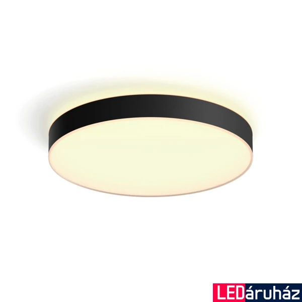 Philips Hue Enrave XL fekete mennyezeti LED lámpa, White Ambiance, 48W, 6100lm, 2200-6500K változtatható fehér + DimSwitch, 4116130P6