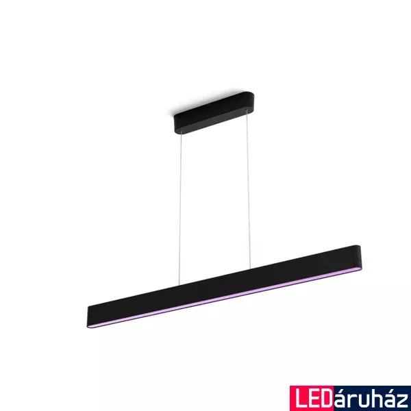 Philips Hue Ensis fekete függesztett LED lámpa, White and Color Ambiance, két irányban világít, 2x39W, 5500lm, RGBW 2000-6500K, 8719514343368