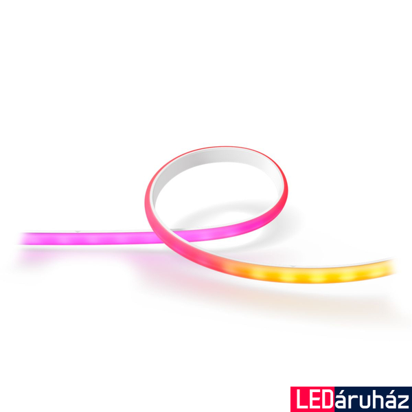 Philips Hue Gradient Lightstrip LED szalag kiegészítő, White and Color Ambiance, 12,3W, 1000lm, RGBW 2000-6500K, 1m, 8719514339989