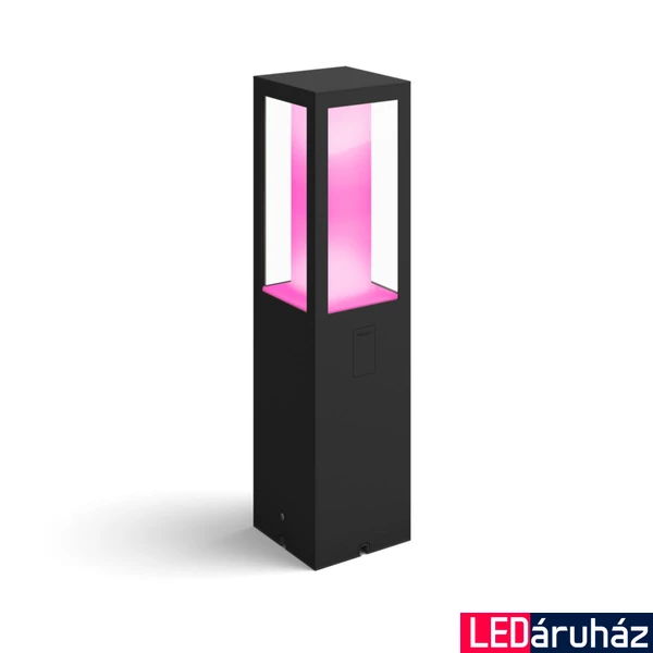 Philips Hue Impress kültéri fekete állólámpa, White and Color Ambiance, 2x8W, 1200lm, RGBW 2000-6500K, IP44, 1743130P7