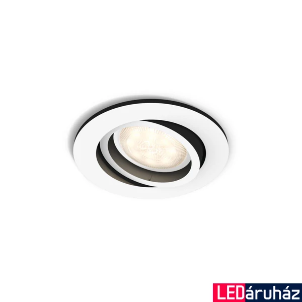 Philips Hue Milliskin fehér süllyesztett spotlámpa bővítő, kör, White Ambiance, 1x5,5W, 350lm, 2200-6500K változtatható fehér, 1xGU10 LED fényforrás, 8719514338562