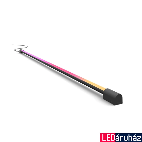 Philips Hue Play Gradient Tube L színátmenetes fénycső, 60+"-os TV-hez, 1800lm, White and Color Ambiance, RGBW, fekete, 137,7cm, + tápegység, 8718696176320