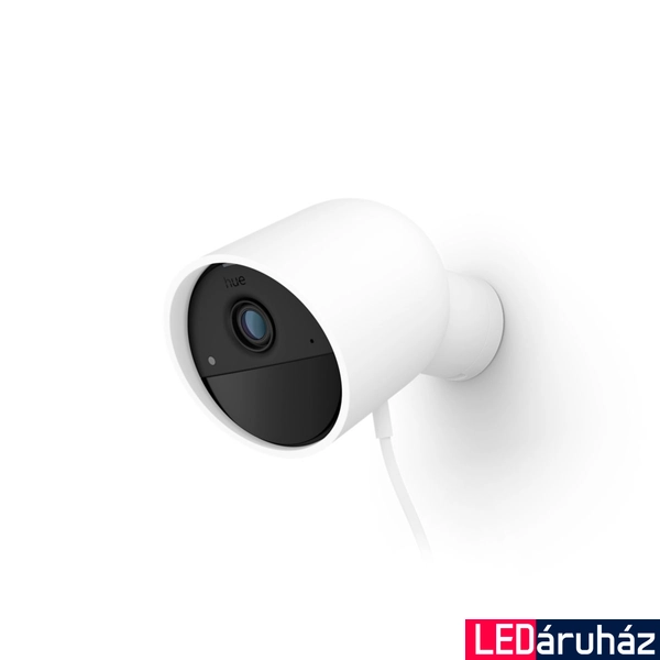 Philips Hue Secure vezetékes okos kamera, 1080p HD-videó, végpontok közti titkosítás, IP65, fehér, 8719514492851