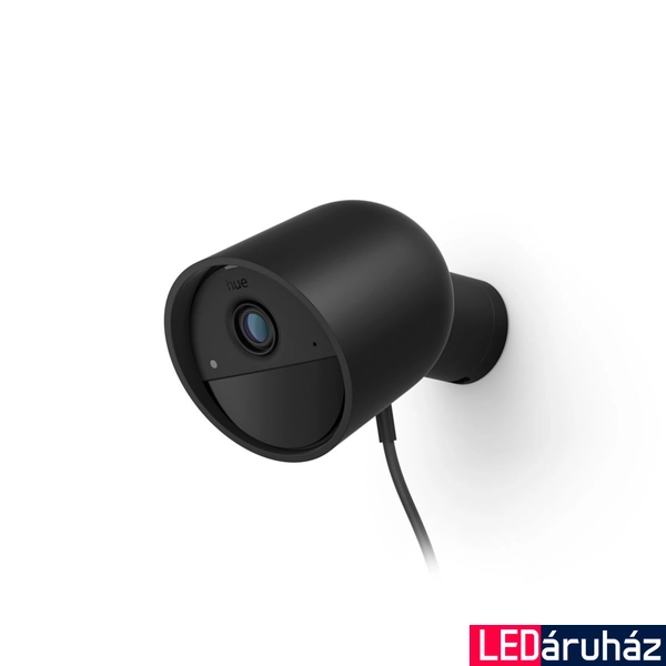 Philips Hue Secure vezetékes okos kamera, 1080p HD-videó, végpontok közti titkosítás, IP65, fekete, 8719514492677