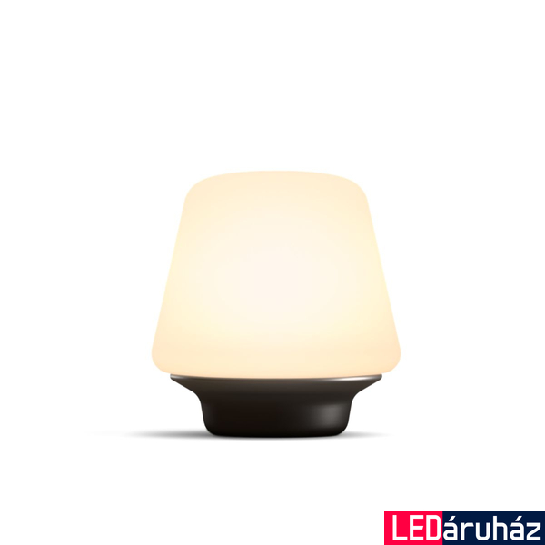 Philips Hue Wellness fekete asztali LED lámpa, White Ambiance, 6W, 806lm, 2200-6500K változtatható fehér, 1xE27 LED fényforrás + DimSwitch, 8719514341418