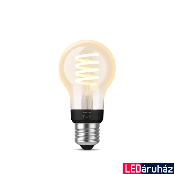 Philips Hue White Ambiance A60 E27 LED filament vintage fényforrás, 7W, 550lm, 2200K-4500K változtatható fehér, 8719514301429