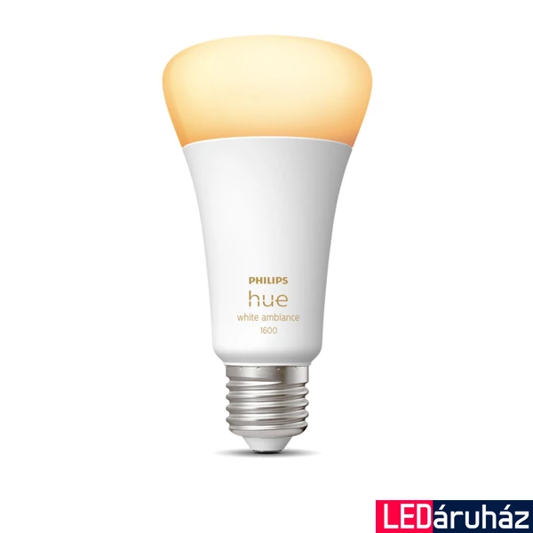 Philips Hue White Ambiance A67 E27 LED fényforrás, 13W, 1600lm, 2200-6500K változtatható fehér, 8719514288195