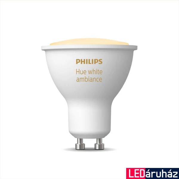Philips Hue White Ambiance GU10 LED spot fényforrás, 5W, 350lm, 2200-6500K változtatható fehér, 8719514339903