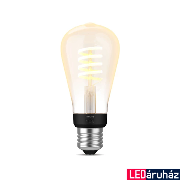 Philips Hue White Ambiance ST64 E27 LED filament vintage fényforrás, 7W, 550lm, 2200-4500K változtatható fehér, 8719514301467