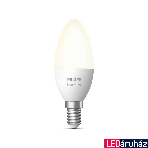 Philips Hue White E14 LED gyertya fényforrás, 5,5W, 470lm, 2700K melegfehér, 8719514320666