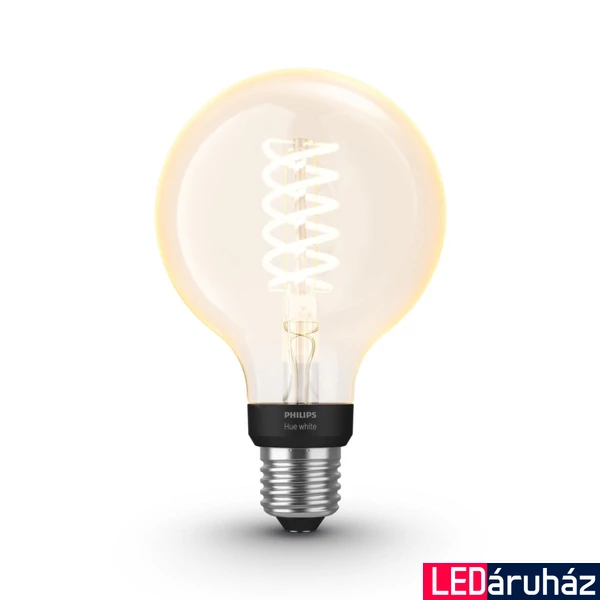 Philips Hue White G93 E27 nagygömb LED filament vintage fényforrás, 7W, 550lm, 2100K ultra-melegfehér, 8718699688882
