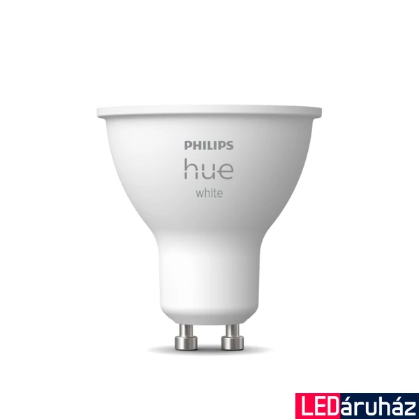 Philips Hue White GU10 LED spot fényforrás, 5,2W, 400lm, 2700K melegfehér, 8719514340060