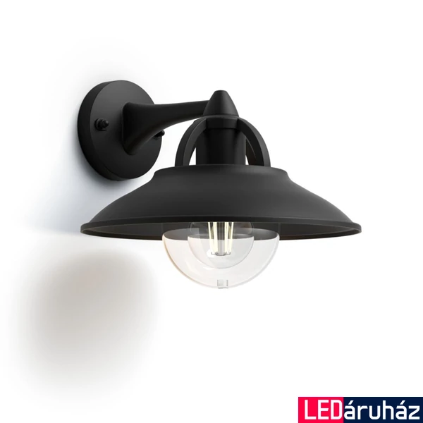 Philips Cormorant kültéri fali lámpa, E27 foglalattal, max. 1x42W, 17381/30/PN