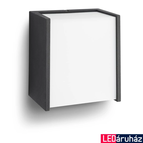 Philips Macaw kültéri falra szerelhető LED lámpa, fekete, 1x3W, 270 lm, 2700K melegfehér, 173023016