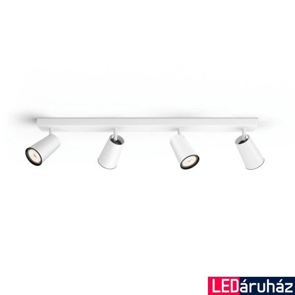 Philips Paisley fehér mennyezeti szpotlámpa, GU10 foglalattal, max. 4x10W, 5057431PN