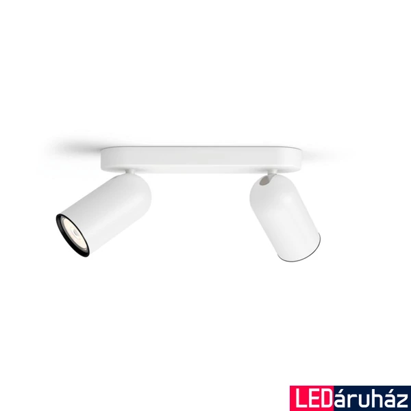 Philips Pongee fehér mennyezeti szpotlámpa, GU10 foglalattal, max. 2x10W, 5058231PN