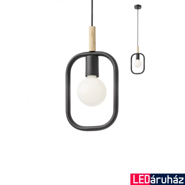 Függeszték, fekete, E27, Redo Smarterlight Aeris 01-2407
