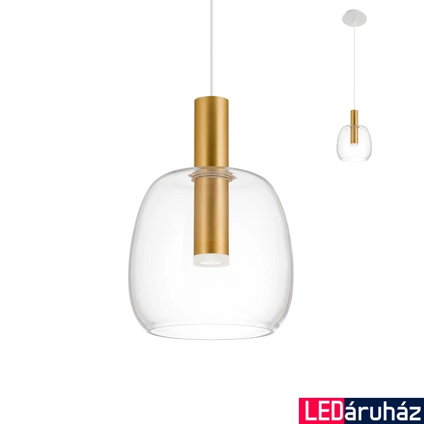 1 ágú függeszték, átlátszó, 3000K melegfehér, beépített LED, 693 lm, Redo Candela 01-1819