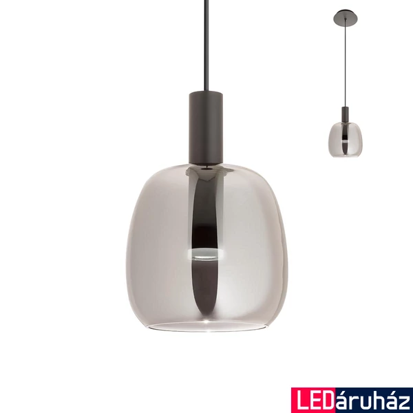1 ágú függeszték, fekete, 3000K melegfehér, beépített LED, 693 lm, Redo Candela 01-1820