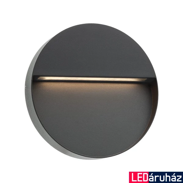 Kültéri Fali lámpa, szürke, 3000K melegfehér, beépített LED, 420 lm, Redo Even 9624