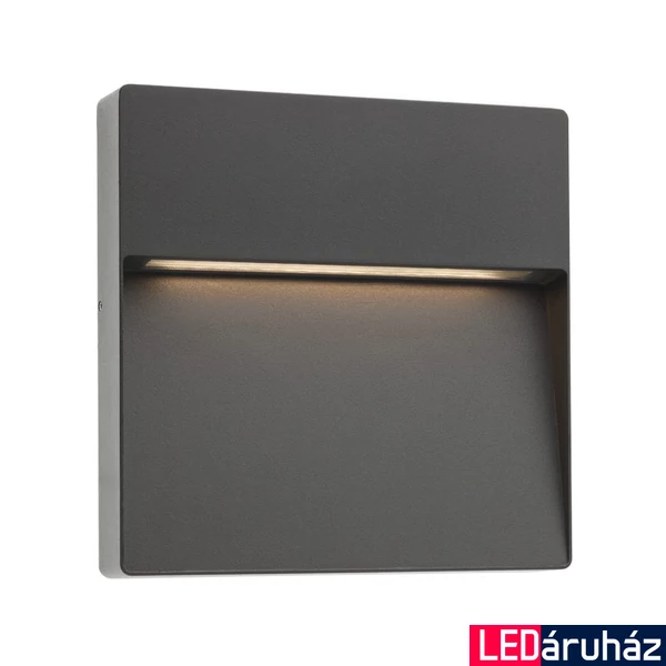 Kültéri Fali lámpa, szürke, 3000K melegfehér, beépített LED, 420 lm, Redo Even 9625