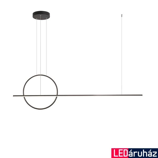 Több ágú függeszték, fekete, 4000K természetes fehér, beépített LED, 3928 lm, Redo Giotto 01-1848