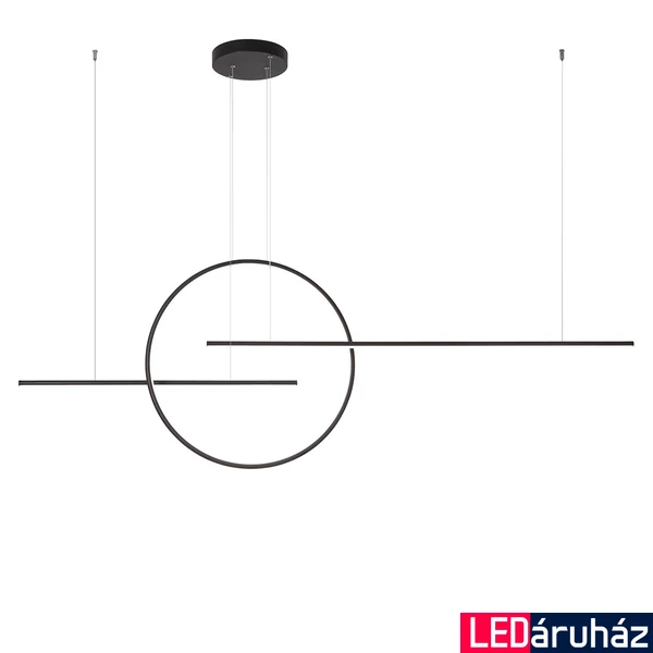 1 ágú függeszték, fekete, 3000K melegfehér, beépített LED, 6864 lm, Redo Giotto 01-1737