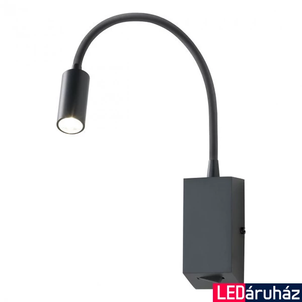 Fali lámpa, fekete, 3000K melegfehér, beépített LED, 315 lm, Redo Hello 01-1194