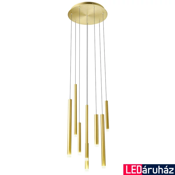 Több ágú függeszték, arany, 3000K melegfehér, beépített LED, 2176 lm, Redo Madison 01-2050