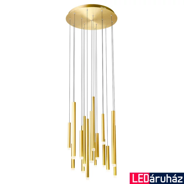 Több ágú függeszték, arany, 3000K melegfehér, beépített LED, 4352 lm, Redo Madison 01-2058