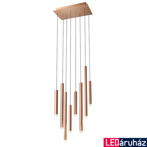 Több ágú függeszték, rosegold, 3000K melegfehér, beépített LED, 2176 lm, Redo Madison 01-2047
