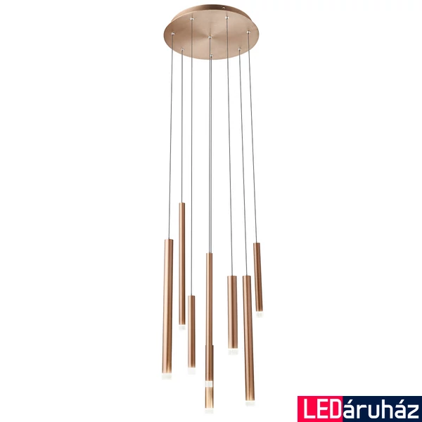 Több ágú függeszték, rosegold, 3000K melegfehér, beépített LED, 2176 lm, Redo Madison 01-2051