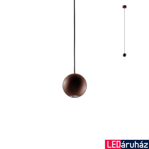 1 ágú függeszték, barna, 3000K melegfehér, beépített LED, 459 lm, Redo Obo 01-1833
