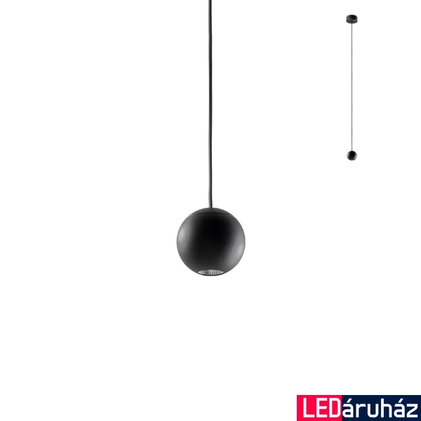 1 ágú függeszték, fekete, 3000K melegfehér, beépített LED, 459 lm, Redo Obo 01-1834