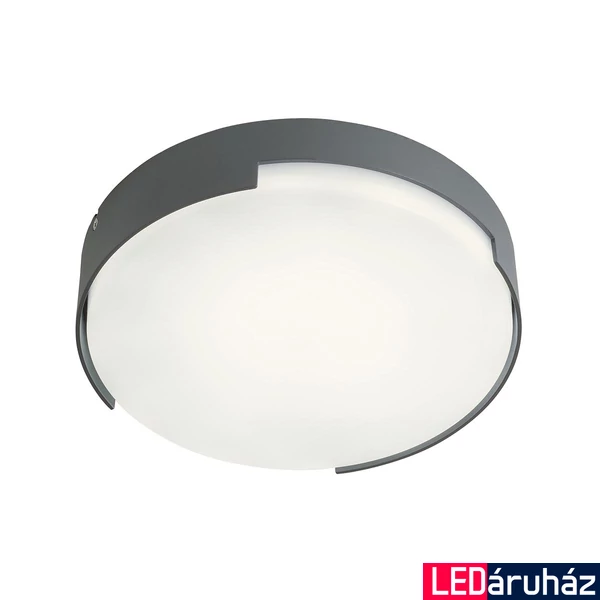 Kültéri Mennyezeti lámpa, szürke, 3000K melegfehér, beépített LED, 1020 lm, Redo Skor 90005